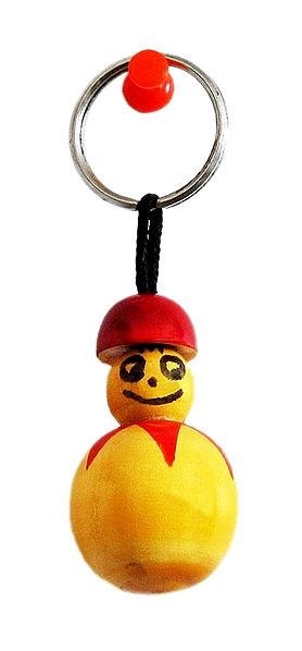 Key Chain with Wooden Doll