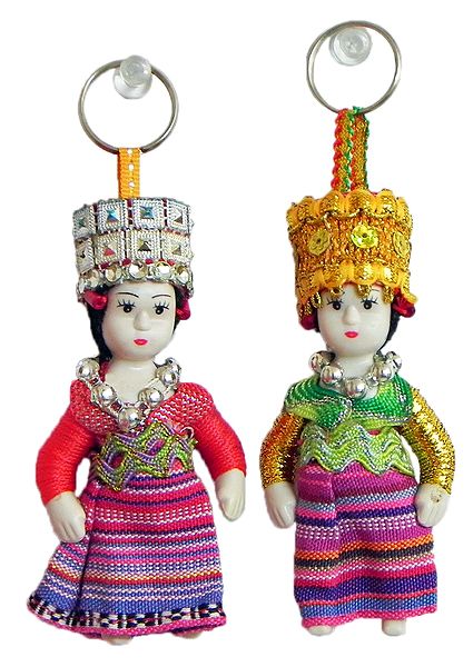 Set of 2 King and Queen Key Rings