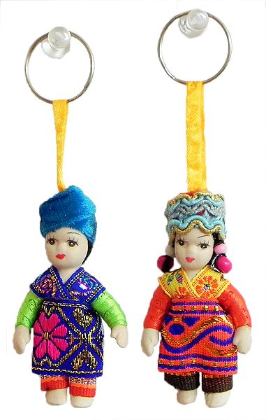 Set of 2 Russian Doll Key Rings
