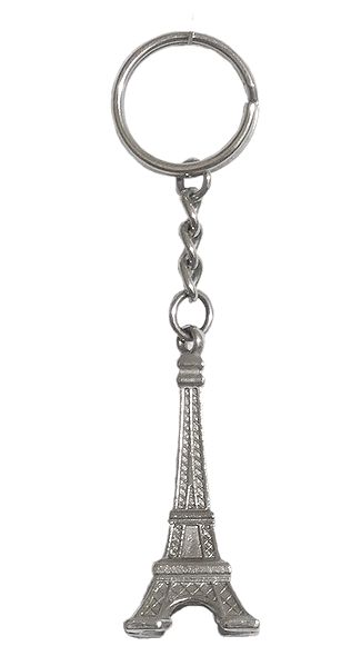 Metal Key Chain with Paris Tower
