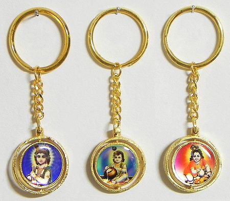 Krishna Key Holders - Set of Three