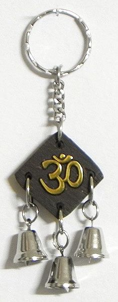 Om Key Chains with Bells