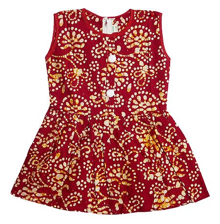 Printed Cotton Sleeveless Frock