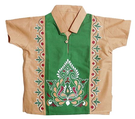 Hand Painted Short Kurta for Young Boy