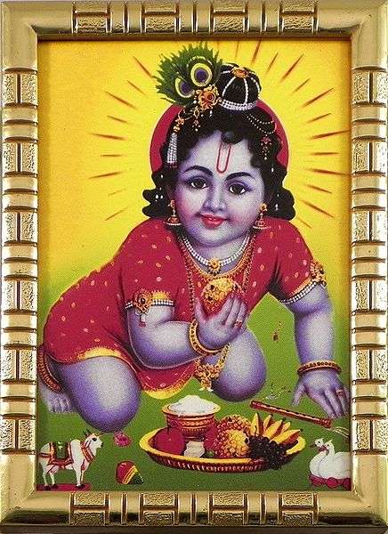 Bal Gopal - Framed Table Top Picture