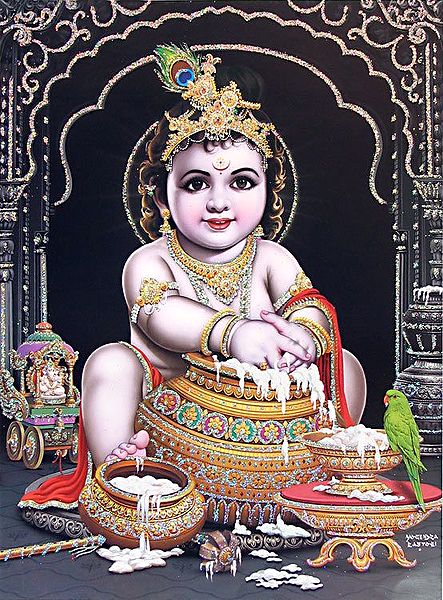 Bal Gopala - (Poster with Glitter)