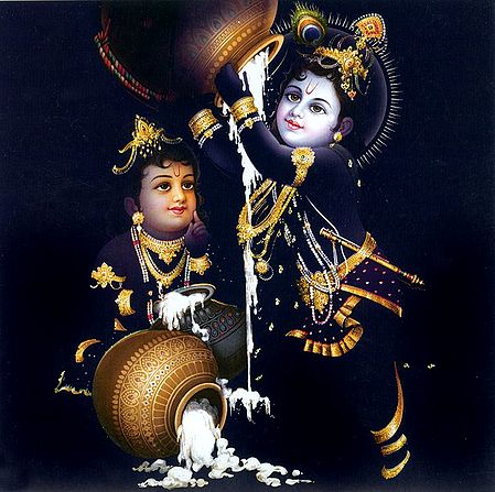 Krishna Balaram Stealing Butter