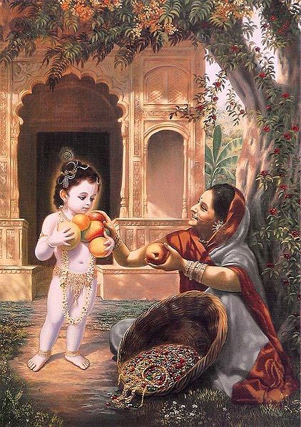Krishna Blesses the Fruit Vendor