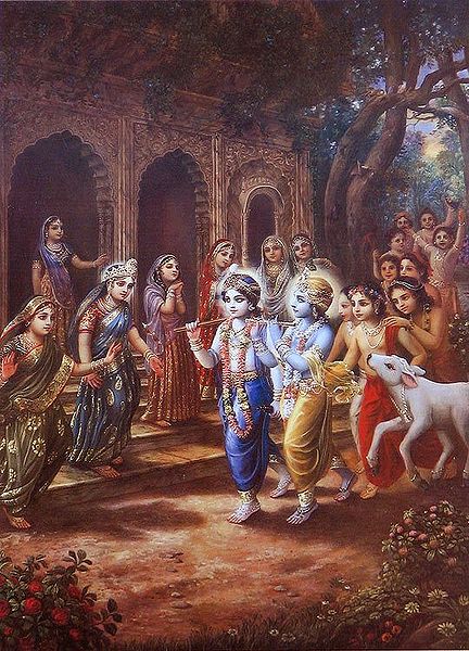 Krishna Charms the Gopinis