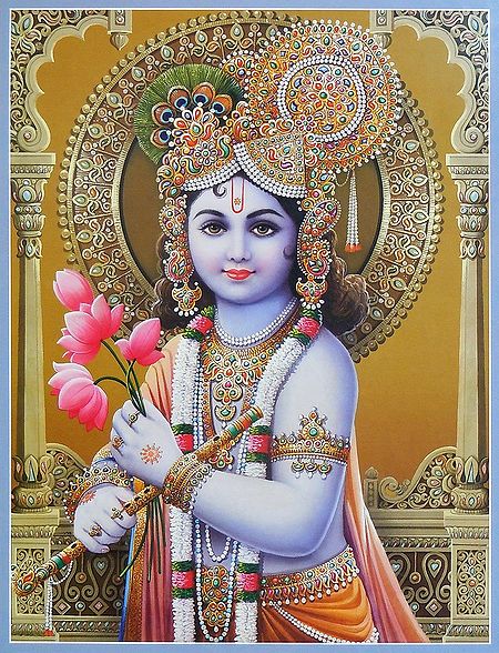Lord Krishna with Lotus in Hand