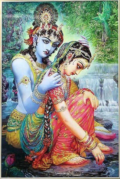 Krishna Placates an Angry Manini Radha