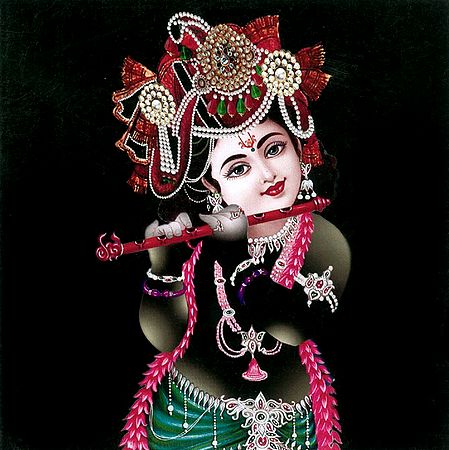 Young Krishna playing Flute