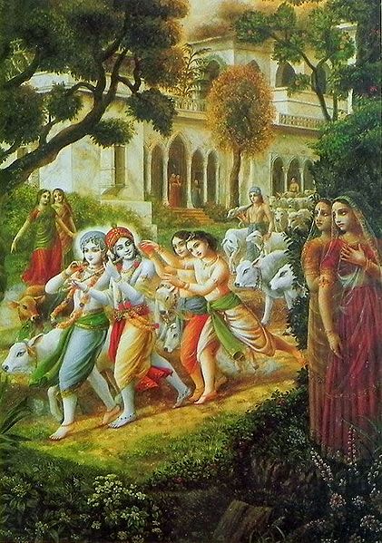 Krishna Charms Gopis with His Flute