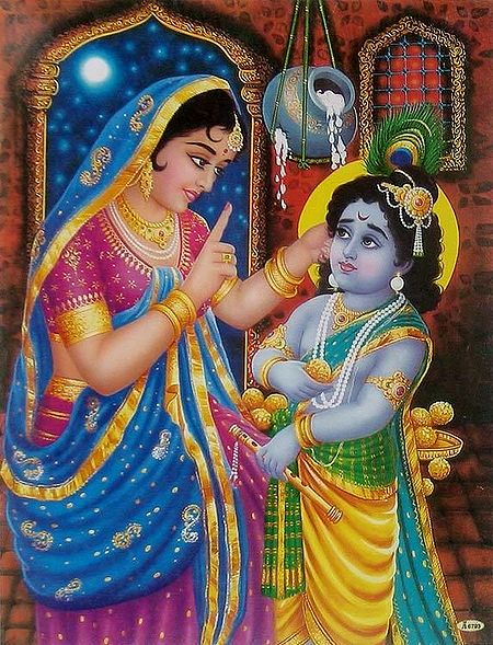 Mother Yashoda Scolding Krishna