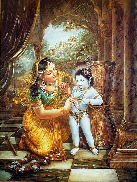 Mother Yashoda Tying Krishna