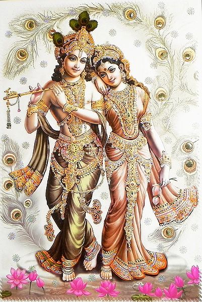 Radha Krishna - The Eternal Lovers (Poster with Glitter)