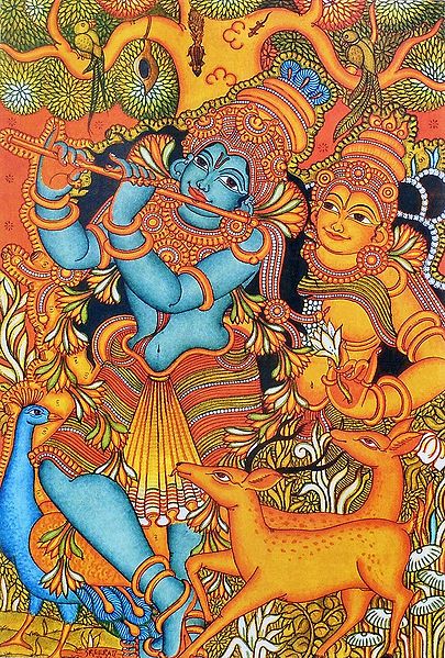 Nature Lover Radha And Krishna