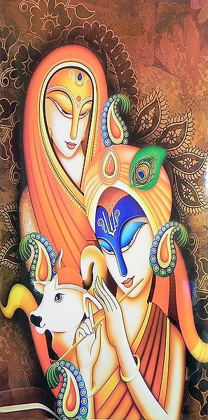 Cowherd Krishna with Radha