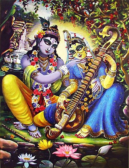Krishna Admiring Radha