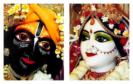 Set of 2 Radha Krishna Picture
