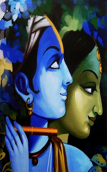Radha Krishna Poster - The Divine Lovers