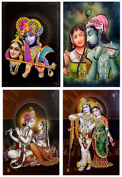 Radha Krishna - Set of 4 Posters
