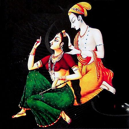 Shringar of Radha by Krishna
