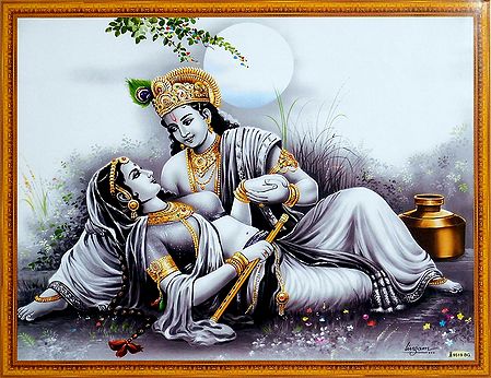 Secret Rendezvous of Radha and Krishna