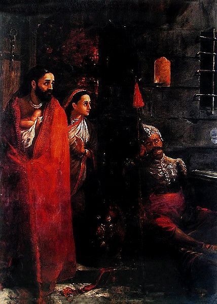 Birth of Krishna - Vasudeva and Devaki Escaping from Prison