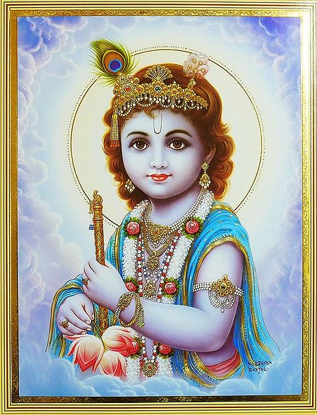 Young Krishna- Unframed Poster