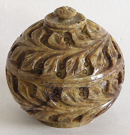 Hand Carved Kumkum Container