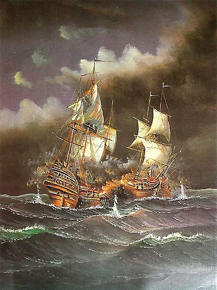 Battle in the Stormy Seas
