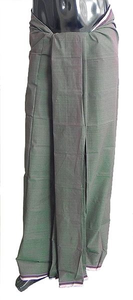 Dark Green Cotton Lungi