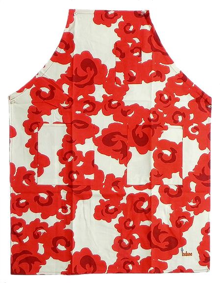 Printed Cotton Apron with Pockets