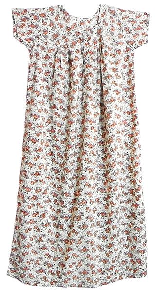 Floral Print on Off-White Lizzy Bizzy Maxi