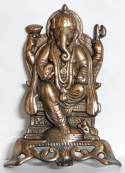 Lord Ganesha Sitting on a Throne 