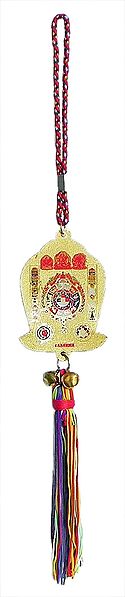 Tibetan Buddhist Kalachakra Amulet on Brass Plate