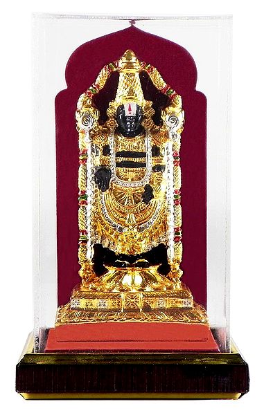Gold Plated Balaji - Encased in Acrylic Box