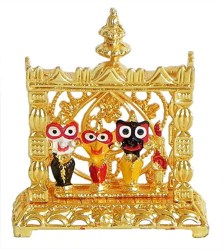 Jagannathdev, Balaram and Subhadra in a Temple
