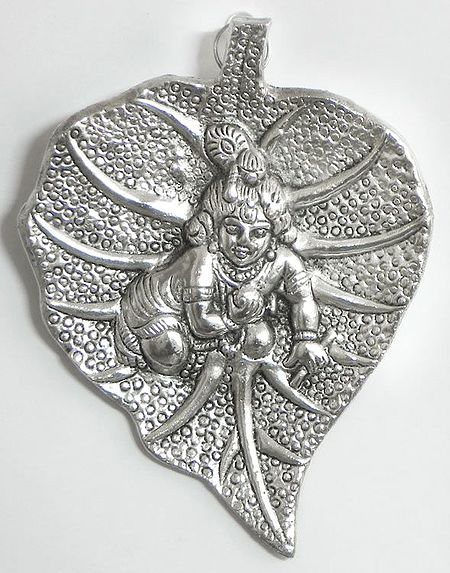Krishna on Leaf - Wall Hanging