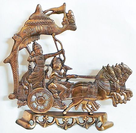Krishna and Arjun on a Chariot