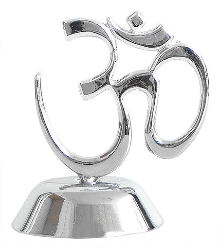 Stainless Steel Om on Stand