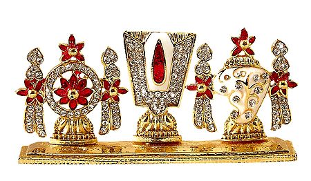 Stone Studded Symbol of Vishnu