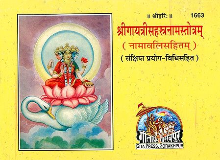 Sri Gayatri Sahasranam Strottam in Hindi