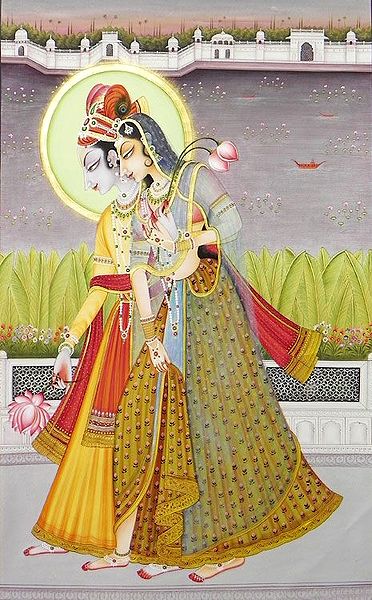 Krishna Collecting Lotus for Radha