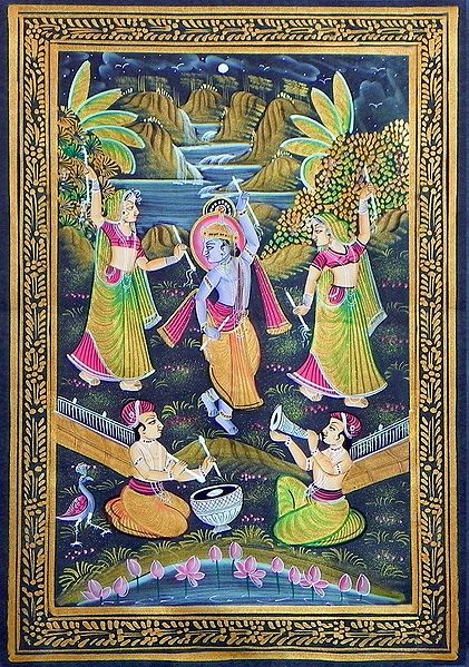 Krishna Dancing with Gopinis