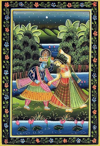 Radha and Krishna in a Playful Mood