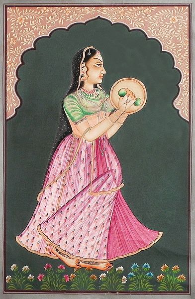 Lady Playing Daffli