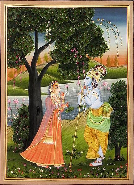Krishna Spellbound by Radha's Beauty