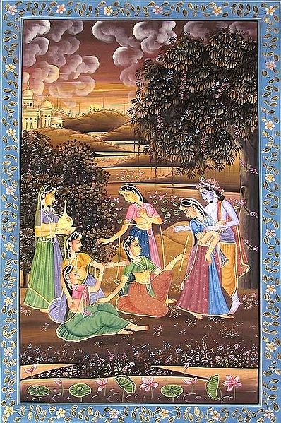 Radha Krishna and Other Gopinis